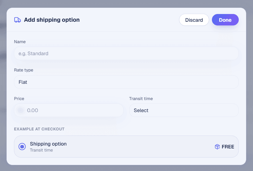 Wicofly Shipping Option