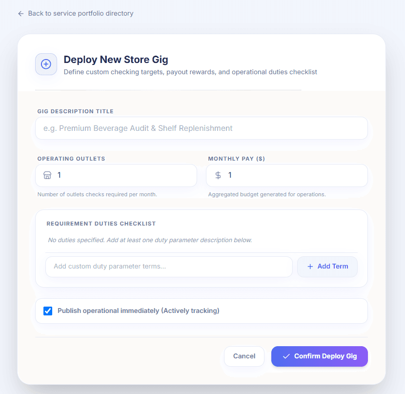 Create Gig Form