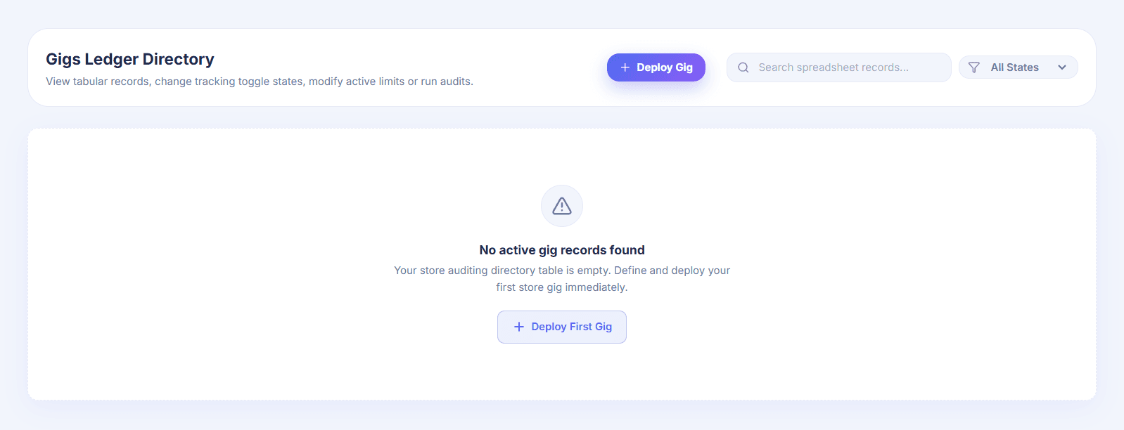 Partner Gigs Dashboard