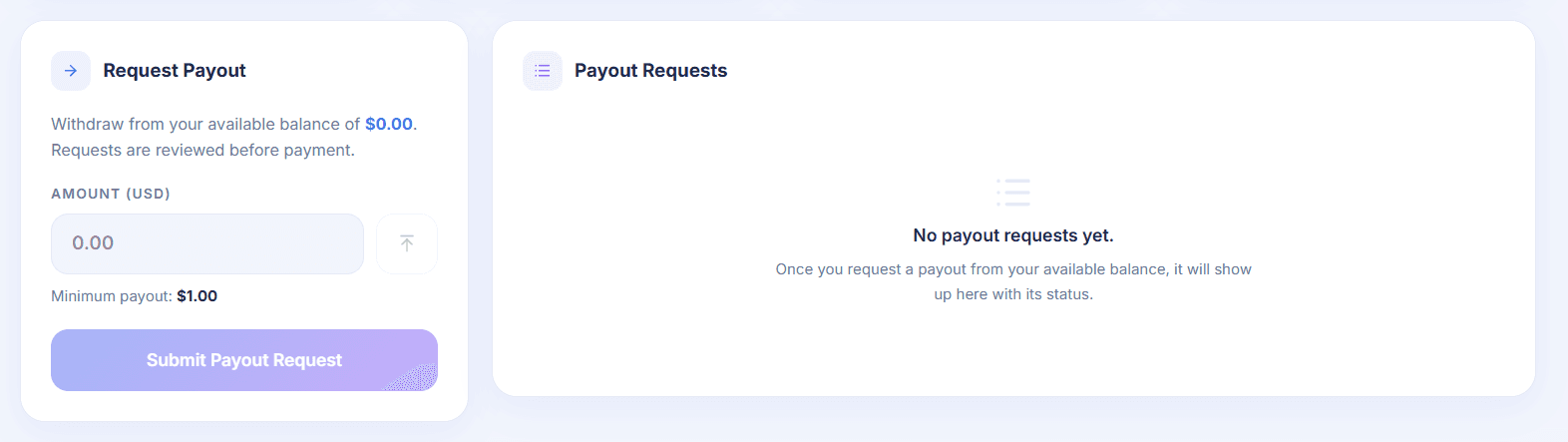 Partner Payout Request
